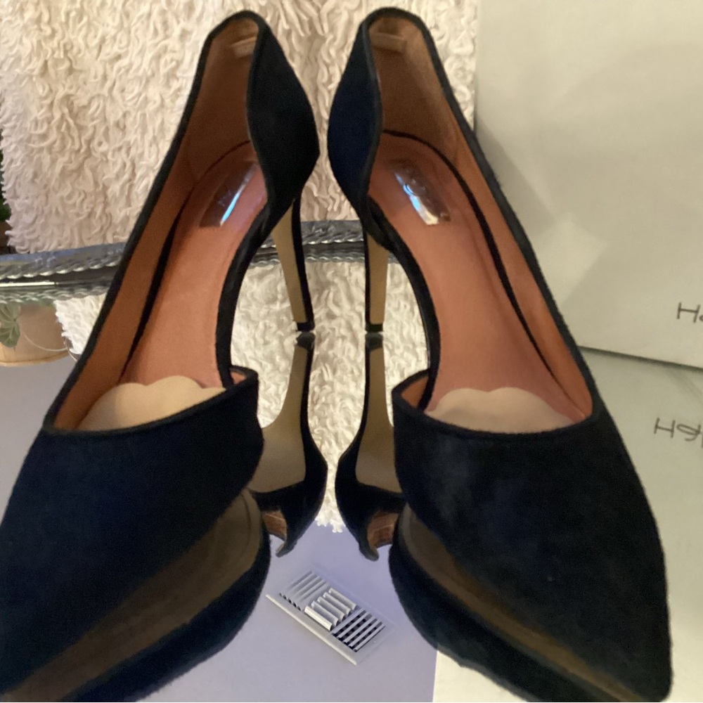 Halogen black pony hair 9m heels